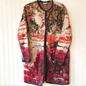 J. Jill scenic open front duster cardigan M